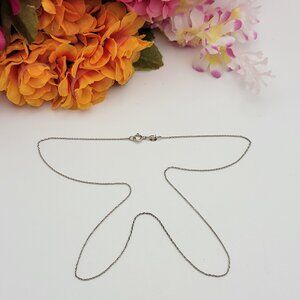 Vintage Italy KA 1772 925 Sterling Silver Chain Necklace 18"